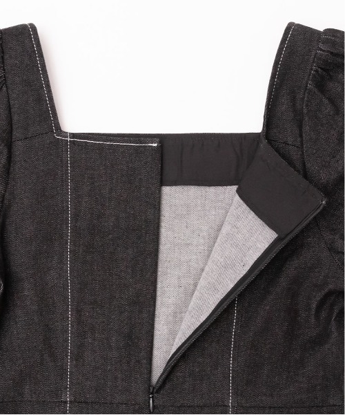 RANDA（ランダ）の「ステッチデザインデニムワンピース（ワンピース・レディース・ブラック/インディゴブルー・1/0）」の13枚目の写真