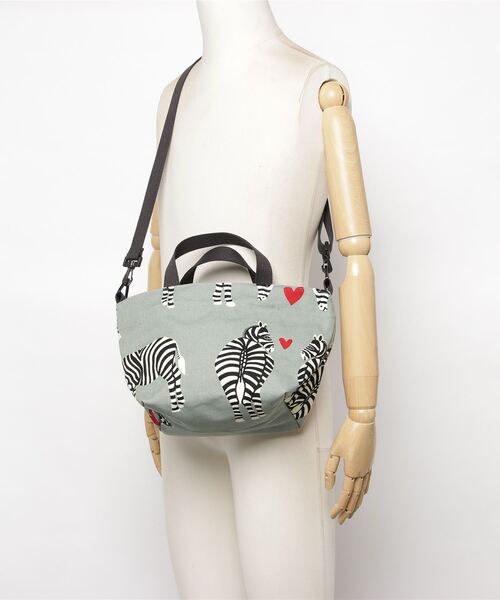 BOHEMIANS（ボヘミアンズ）の「BOHEMIANS/ボヘミアンズ　LOVE ZEBRA  MINI SHOULDER BAG　ラブゼブラミニショルダーバッグ（ショルダーバッグ・レディース・グリーン・FREE）」の5枚目の写真