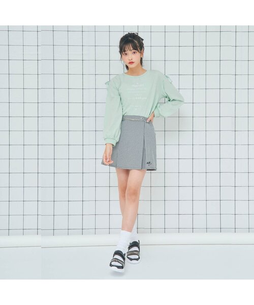 algy（アルジー）の「袖りぼんロンT（Tシャツ/カットソー・キッズ・ブラック/アイボリー/ミント/ラベンダー・SMALL/MEDIUM/X-SMALL/XX-SMALL）」の10枚目の写真