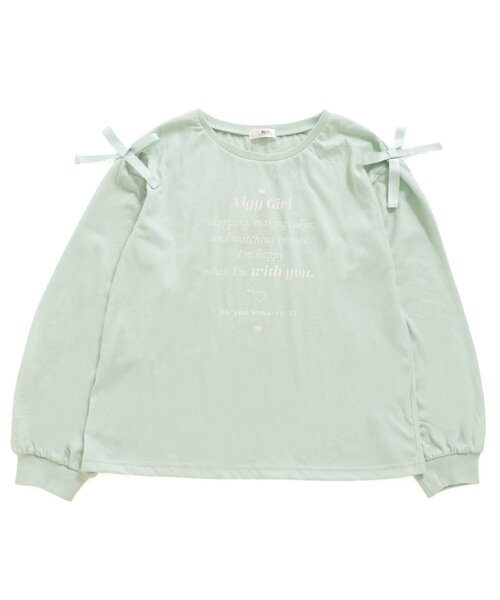 algy（アルジー）の「袖りぼんロンT（Tシャツ/カットソー・キッズ・ブラック/アイボリー/ミント/ラベンダー・SMALL/MEDIUM/X-SMALL/XX-SMALL）」の22枚目の写真