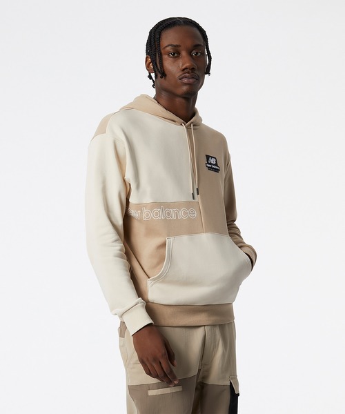 NEW BALANCE（ニューバランス）の「NB Athletics Renew スウェットフーディ（パーカー・メンズ・ベージュ/ブラック・SMALL/XX-LARGE/LARGE/MEDIUM/X-LARGE）」の2枚目の写真