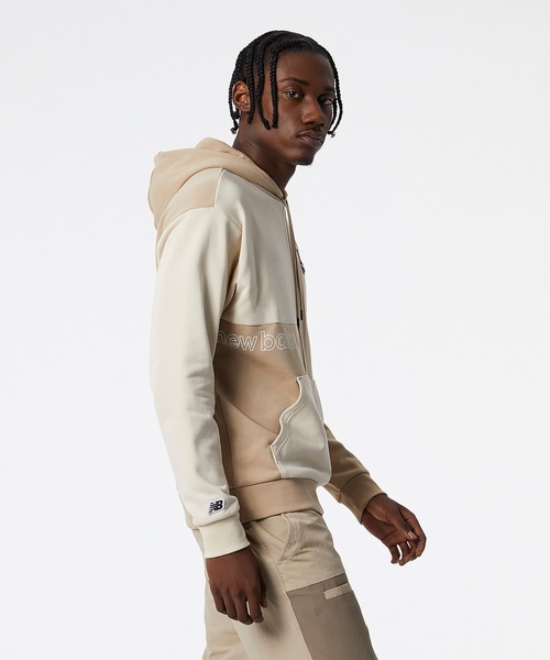 NEW BALANCE（ニューバランス）の「NB Athletics Renew スウェットフーディ（パーカー・メンズ・ベージュ/ブラック・SMALL/XX-LARGE/LARGE/MEDIUM/X-LARGE）」の5枚目の写真