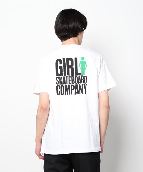 girl（ガール）の「【ムラサキスポーツ別注】GIRL/ガール ルーズシルエット バックプリントTシャツ/アイコン ブランドロゴカットソー GW43MT02（Tシャツ/カットソー・メンズ・ブラック/ホワイト・M/XL/L）」の4枚目の写真