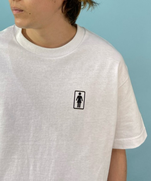 girl（ガール）の「【ムラサキスポーツ別注】GIRL/ガール ルーズシルエット バックプリントTシャツ/アイコン ブランドロゴカットソー GW43MT02（Tシャツ/カットソー・メンズ・ブラック/ホワイト・M/XL/L）」の11枚目の写真