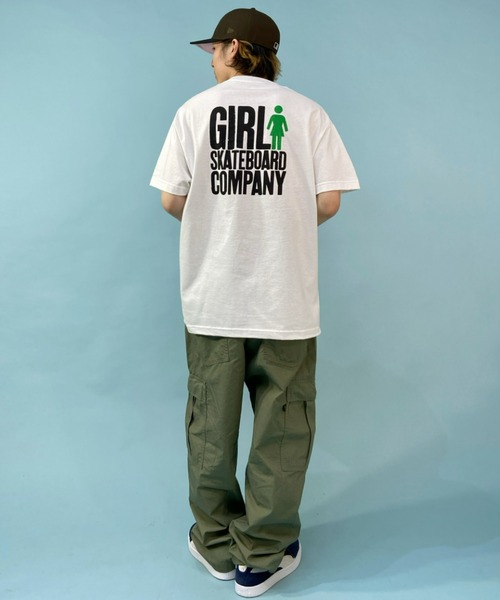 girl（ガール）の「【ムラサキスポーツ別注】GIRL/ガール ルーズシルエット バックプリントTシャツ/アイコン ブランドロゴカットソー GW43MT02（Tシャツ/カットソー・メンズ・ブラック/ホワイト・M/XL/L）」の13枚目の写真