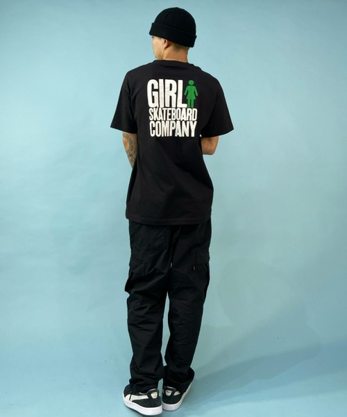 girl（ガール）の「【ムラサキスポーツ別注】GIRL/ガール ルーズシルエット バックプリントTシャツ/アイコン ブランドロゴカットソー GW43MT02（Tシャツ/カットソー・メンズ・ブラック/ホワイト・M/XL/L）」の18枚目の写真