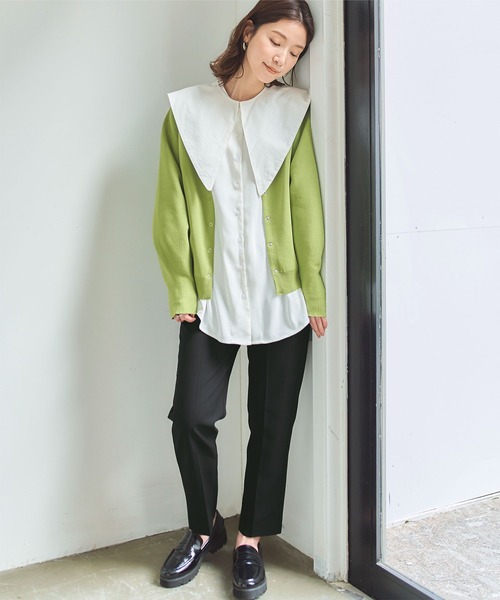 titivate(ティティベイト)の「ベーシックセンタープレステーパードパンツ(その他パンツ・レディース・オフホワイト/イエロー/ライトブラウン/ブラック・XS/S/M/L)」の21枚目の写真