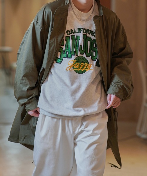 SPINNS(スピンズ)の「ビックシルエットM-65 ノーカラーモッズコート(モッズコート・メンズ・ブラック/グレー/カーキ・ONESIZE)」の3枚目の写真