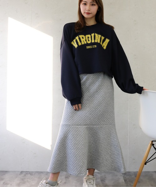 Per sist ence（パーシエンス）の「Per sist ence/パーシエンス　裏毛 カレッジロゴショート丈プルオーバー（Tシャツ/カットソー・レディース・ホワイト系その他/グレー系その他/ブルー系その他/ホワイト系その他2・FREE）」の18枚目の写真