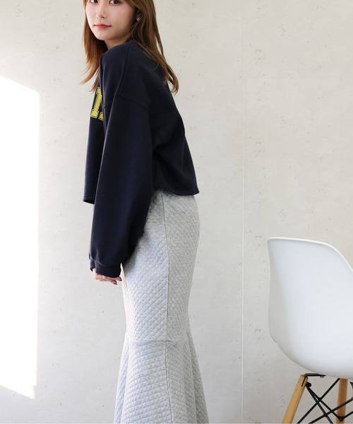 Per sist ence（パーシエンス）の「Per sist ence/パーシエンス　裏毛 カレッジロゴショート丈プルオーバー（Tシャツ/カットソー・レディース・ホワイト系その他/グレー系その他/ブルー系その他/ホワイト系その他2・FREE）」の10枚目の写真