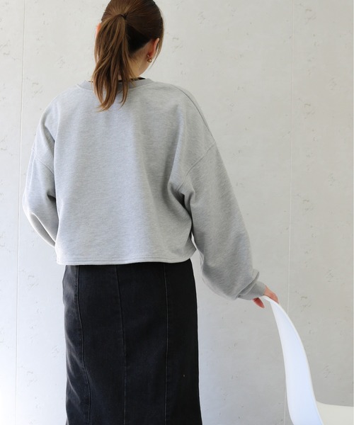 Per sist ence（パーシエンス）の「Per sist ence/パーシエンス　裏毛 カレッジロゴショート丈プルオーバー（Tシャツ/カットソー・レディース・ホワイト系その他/グレー系その他/ブルー系その他/ホワイト系その他2・FREE）」の22枚目の写真