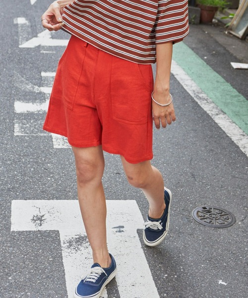 Auntie Rosa Holiday（アンティローザホリデー）の「ツイルベイカーショートパンツ（その他パンツ・レディース・ブラック/オレンジ/アイボリー・MEDIUM/SMALL）」の3枚目の写真