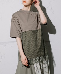 MARECHAL TERRE（マルシャルテル）の「メッシュレースデザイントップス（Tシャツ/カットソー）」