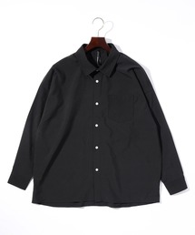 ビッグシルエット ポリストレッチ ドロップショルダー シャツ レディース