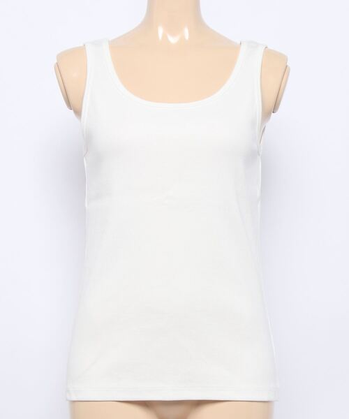 AMERICAN HOLIC（アメリカンホリック）の「リブタンクトップ（タンクトップ・レディース・オフホワイト/ブラック/モカ・M/L）」の4枚目の写真