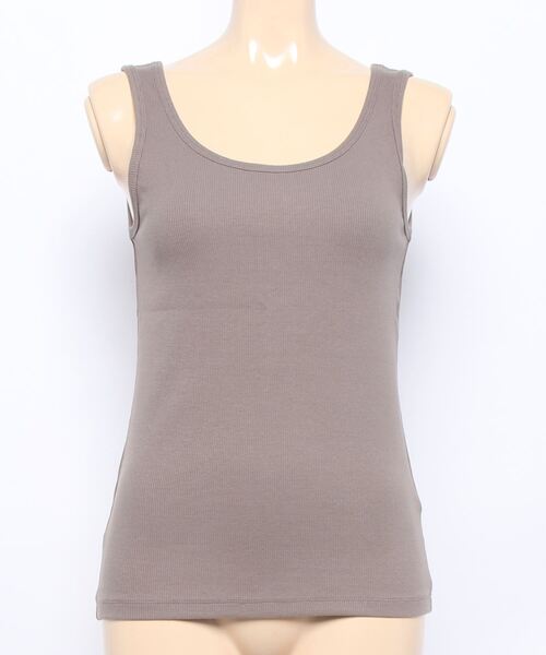 AMERICAN HOLIC（アメリカンホリック）の「リブタンクトップ（タンクトップ・レディース・オフホワイト/ブラック/モカ・M/L）」の5枚目の写真