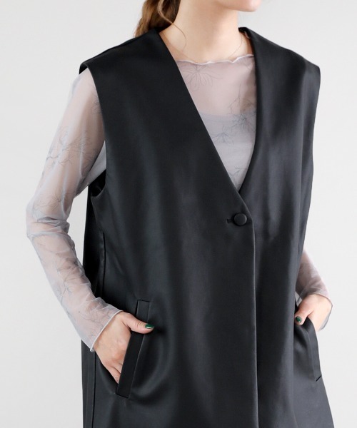 Bou Jeloud（ブージュルード）の「【WEB限定】ナローフラワーシアープルオーバー（Tシャツ/カットソー・レディース・グレー/オフホワイト/グリーン・FREE）」の3枚目の写真