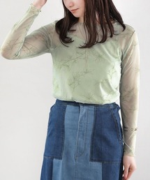 【WEB限定】ナローフラワーシアープルオーバー