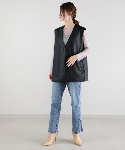 Bou Jeloud（ブージュルード）の「【WEB限定】ナローフラワーシアープルオーバー（Tシャツ/カットソー・レディース・グレー/オフホワイト/グリーン・FREE）」の14枚目の写真