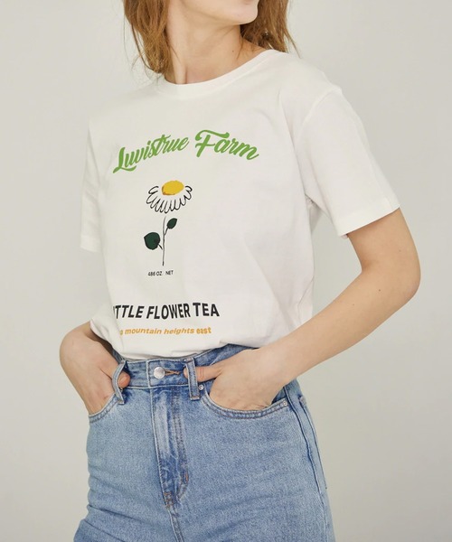 セール Luv Is True ラブ イズ トゥルー 半袖tシャツ 花柄プリント Sz Flower Tee Tシャツ カットソー Luv Is True ラブイズトゥルー のファッション通販 Zozotown
