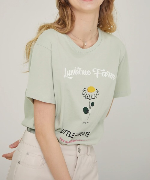 セール Luv Is True ラブ イズ トゥルー 半袖tシャツ 花柄プリント Sz Flower Tee Tシャツ カットソー Luv Is True ラブイズトゥルー のファッション通販 Zozotown