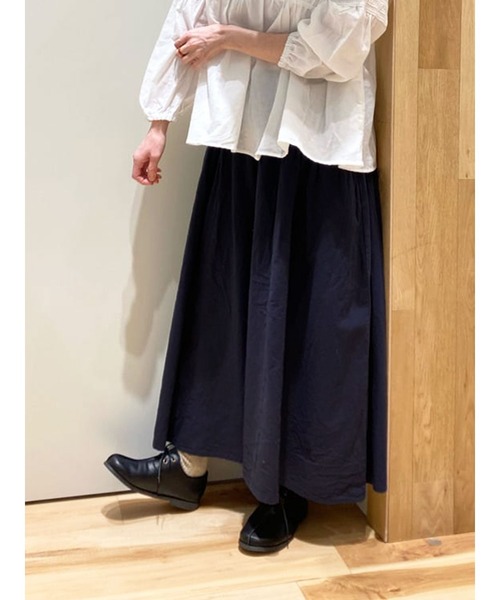 Samansa Mos2（サマンサ モスモス）の「脇ギャザーパンツ（その他パンツ・レディース・ベージュ/ネイビー/イエロー・ﾌﾘ-）」の3枚目の写真