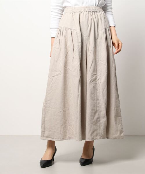 Samansa Mos2（サマンサ モスモス）の「脇ギャザーパンツ（その他パンツ・レディース・ベージュ/ネイビー/イエロー・ﾌﾘ-）」の7枚目の写真