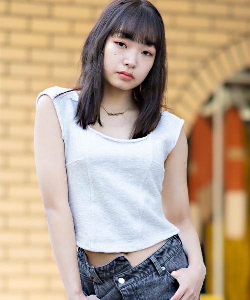 X-girl（エックスガール）の「PRINTED BUSTIER（その他トップス