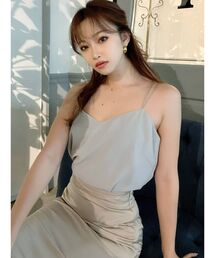 サテンストリングキャミ【セットアップ着用可能】