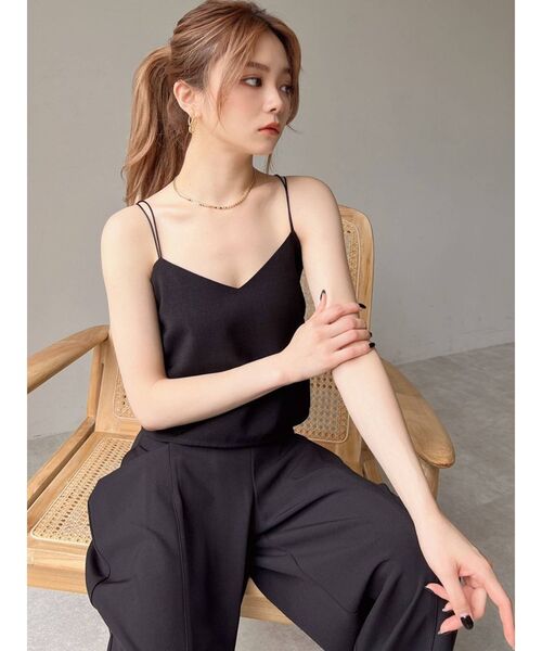 RESEXXY（リゼクシー）の「サテンストリングキャミ【セットアップ着用可能】（キャミソール・レディース・ベージュ/ブルー/ブラック・FREE）」の8枚目の写真