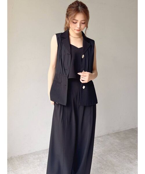 RESEXXY（リゼクシー）の「サテンストリングキャミ【セットアップ着用可能】（キャミソール・レディース・ベージュ/ブルー/ブラック・FREE）」の9枚目の写真