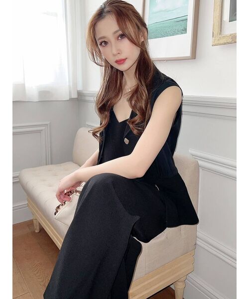 RESEXXY（リゼクシー）の「サテンストリングキャミ【セットアップ着用可能】（キャミソール・レディース・ベージュ/ブルー/ブラック・FREE）」の20枚目の写真