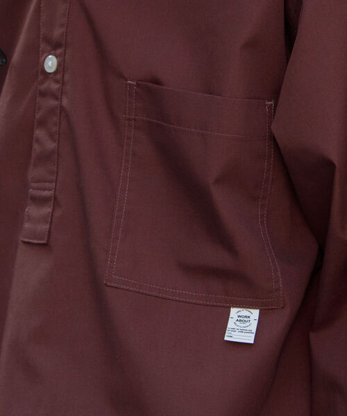 GLOSTER（グロスター）の「【WORK ABOUT/ワークアバウト】NEO SLEEPING SHIRT ネオスリーピングシャツ（シャツ/ブラウス・メンズ・ダークブラウン/グレイッシュベージュ/グリーン・MEDIUM/LARGE）」の6枚目の写真