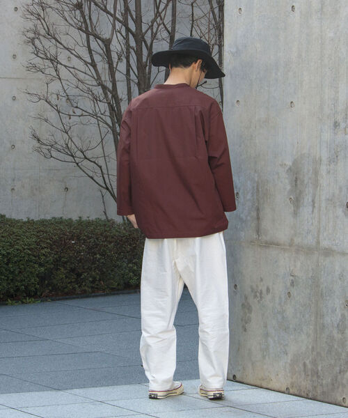 GLOSTER（グロスター）の「【WORK ABOUT/ワークアバウト】NEO SLEEPING SHIRT ネオスリーピングシャツ（シャツ/ブラウス・メンズ・ダークブラウン/グレイッシュベージュ/グリーン・MEDIUM/LARGE）」の13枚目の写真