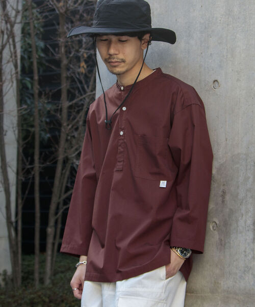 GLOSTER（グロスター）の「【WORK ABOUT/ワークアバウト】NEO SLEEPING SHIRT ネオスリーピングシャツ（シャツ/ブラウス・メンズ・ダークブラウン/グレイッシュベージュ/グリーン・MEDIUM/LARGE）」の15枚目の写真