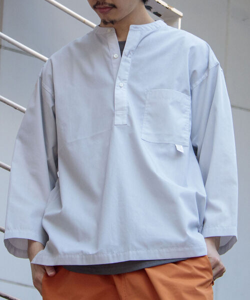 GLOSTER（グロスター）の「【WORK ABOUT/ワークアバウト】NEO SLEEPING SHIRT ネオスリーピングシャツ（シャツ/ブラウス・メンズ・ダークブラウン/グレイッシュベージュ/グリーン・MEDIUM/LARGE）」の16枚目の写真
