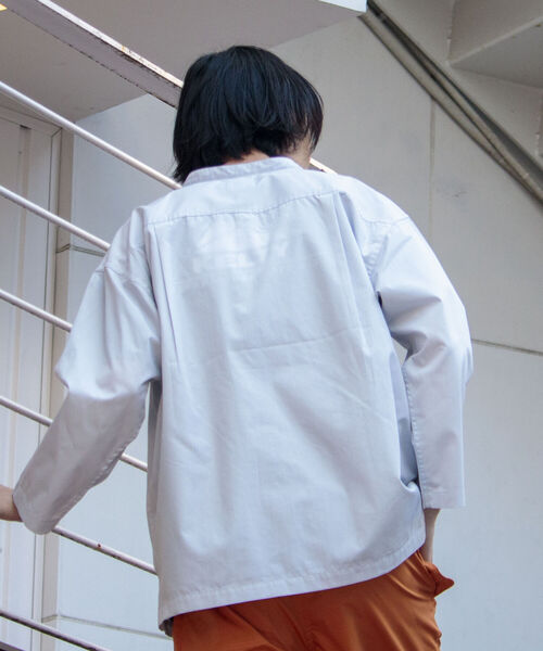 GLOSTER（グロスター）の「【WORK ABOUT/ワークアバウト】NEO SLEEPING SHIRT ネオスリーピングシャツ（シャツ/ブラウス・メンズ・ダークブラウン/グレイッシュベージュ/グリーン・MEDIUM/LARGE）」の20枚目の写真