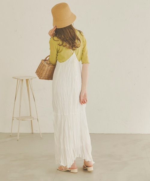 Ambre Neige（アンブルネージュ）の「クリンクルマーメイドキャミワンピース／【WEB/EC限定商品】（ワンピース・レディース・オフホワイト/ライトベージュ/ブラック/ダークブラウン・FREE）」の2枚目の写真