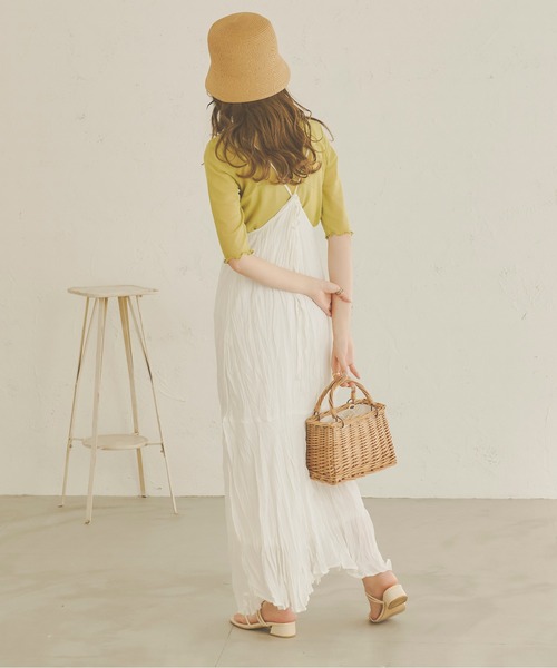 Ambre Neige（アンブルネージュ）の「クリンクルマーメイドキャミワンピース／【WEB/EC限定商品】（ワンピース・レディース・オフホワイト/ライトベージュ/ブラック/ダークブラウン・FREE）」の9枚目の写真