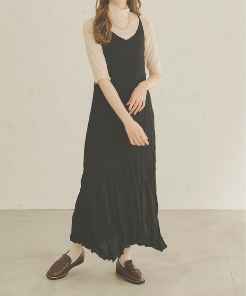 Ambre Neige（アンブルネージュ）の「クリンクルマーメイドキャミワンピース／【WEB/EC限定商品】（ワンピース・レディース・オフホワイト/ライトベージュ/ブラック/ダークブラウン・FREE）」の12枚目の写真