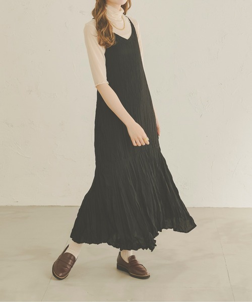 Ambre Neige（アンブルネージュ）の「クリンクルマーメイドキャミワンピース／【WEB/EC限定商品】（ワンピース・レディース・オフホワイト/ライトベージュ/ブラック/ダークブラウン・FREE）」の14枚目の写真