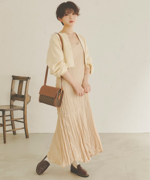 Ambre Neige（アンブルネージュ）の「クリンクルマーメイドキャミワンピース／【WEB/EC限定商品】（ワンピース・レディース・オフホワイト/ライトベージュ/ブラック/ダークブラウン・FREE）」の18枚目の写真