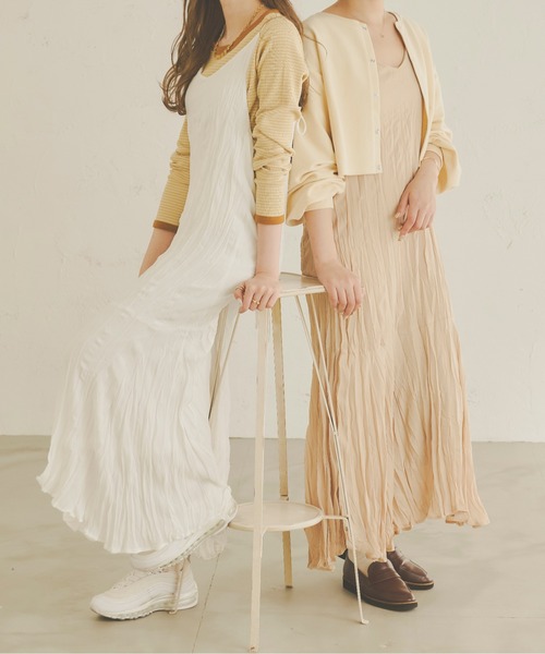 Ambre Neige（アンブルネージュ）の「クリンクルマーメイドキャミワンピース／【WEB/EC限定商品】（ワンピース・レディース・オフホワイト/ライトベージュ/ブラック/ダークブラウン・FREE）」の15枚目の写真