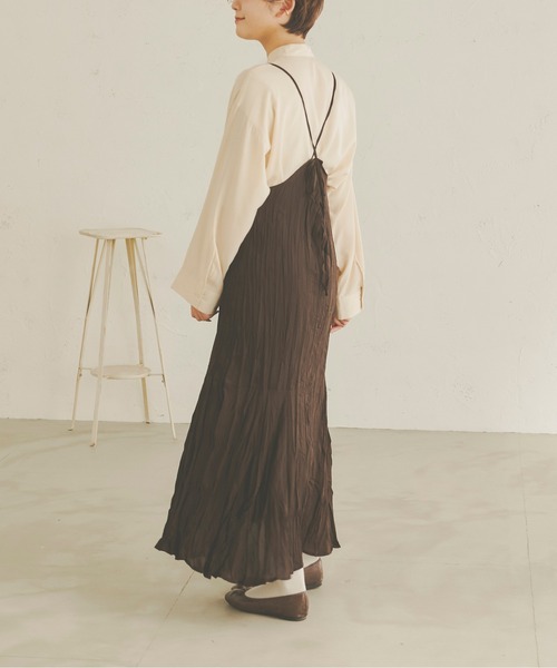 Ambre Neige（アンブルネージュ）の「クリンクルマーメイドキャミワンピース／【WEB/EC限定商品】（ワンピース・レディース・オフホワイト/ライトベージュ/ブラック/ダークブラウン・FREE）」の21枚目の写真