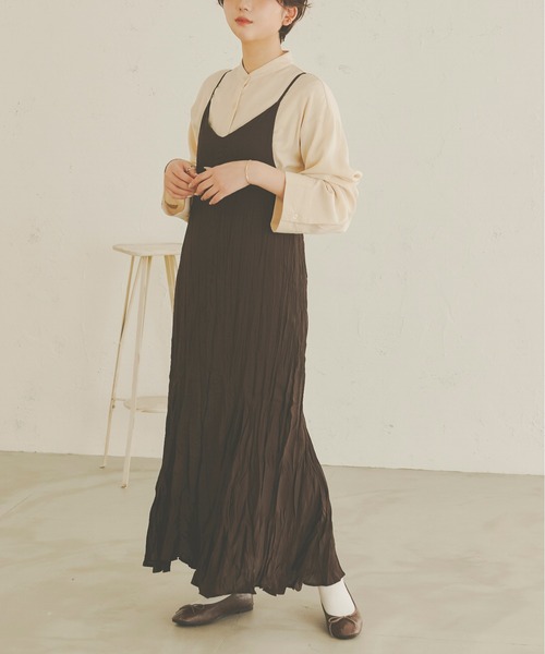 Ambre Neige（アンブルネージュ）の「クリンクルマーメイドキャミワンピース／【WEB/EC限定商品】（ワンピース・レディース・オフホワイト/ライトベージュ/ブラック/ダークブラウン・FREE）」の22枚目の写真