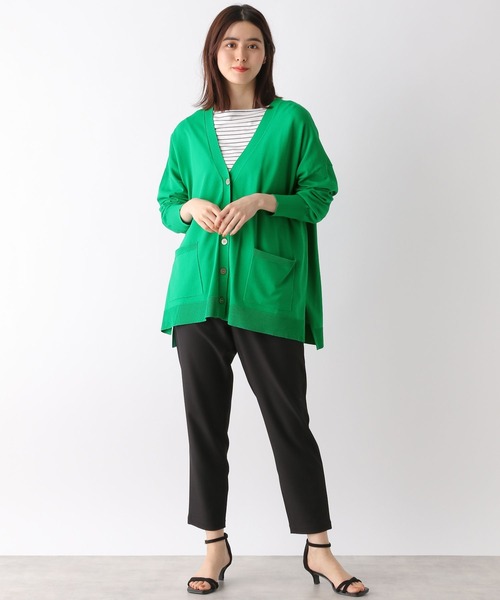 LEPSIM（レプシィム）の「【たよれるKNITシリーズ】14ゲージマルチキノウカーデ　264582（カーディガン/ボレロ・レディース・ブラック/グリーン/ライトパープル/グレイッシュベージュ/ライトグリーン/オレンジ/ホワイト×ブラック・FREE）」の16枚目の写真