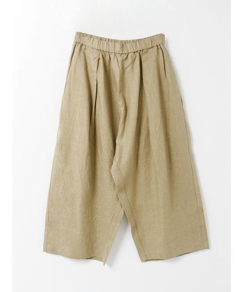 リネンサルエルパンツ ベージュ　 ミズイロインド リネンサルエルパンツ ベージュ ミズイロインド mizuiro ind