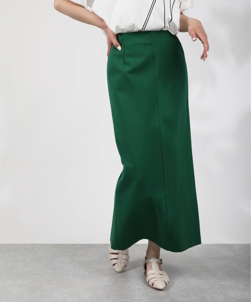 PICCIN（ピッチン）の「ポンチタイトスカート（スカート・レディース・グリーン/ベージュ/ブラック・M）」の3枚目の写真