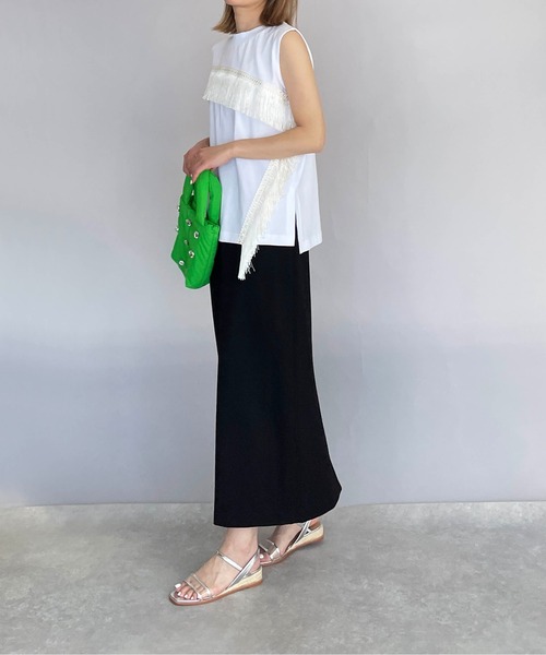 PICCIN（ピッチン）の「ポンチタイトスカート（スカート・レディース・グリーン/ベージュ/ブラック・M）」の19枚目の写真