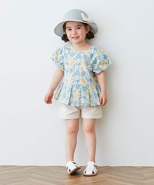 petit main(プティマイン)の「【防汚加工】ベーシックショートパンツ(その他パンツ・キッズ・ピンク/ブルー/サックスブルー/ベージュ/キナリ/エメラルド・110cm/120cm/80cm/100cm/130cm/90cm)」の8枚目の写真